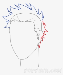 Transparent Backache Clipart - Spiky Hair Drawing, HD Png Download, Transparent PNG