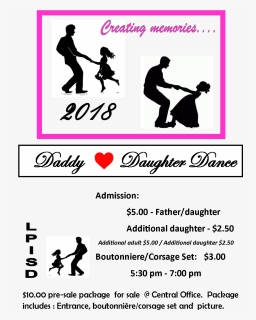 Transparent Father And Daughter Clipart - Elementary Daddy Daughter Dance Flyer, HD Png Download, Transparent PNG