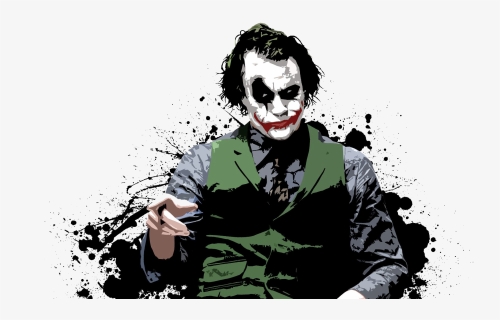 Joker Movie Png Free Image - Joker Heath Ledger Wallpaper Png, Transparent Png, Transparent PNG