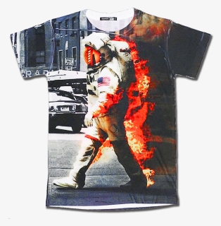 Png T Shirt Printing - Astronaut On Fire, Transparent Png, Transparent PNG