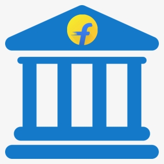 Flipkart Offers Cardless Credit Services - Bank Icon Vector Free, HD Png Download, Transparent PNG