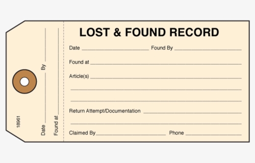 Lost And Found Tag, HD Png Download, Transparent PNG