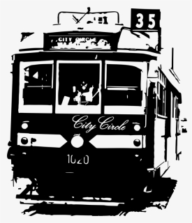 Trolley Trams In Melbourne City Circle Tram Cartoon - City Circle Tram, HD Png Download, Transparent PNG
