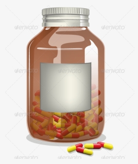 Glass Bottle Pharmaceutical Drug Flavor Medicine - Glass Bottle, HD Png Download, Transparent PNG