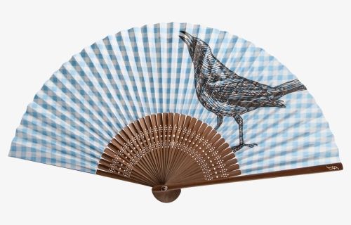 Gingham And Grackle Fan - Japanese Hand Fan Red Cherry Blossom, HD Png Download, Transparent PNG