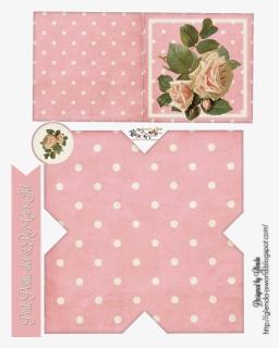 Pink Polka-dot & Roses Card Set - Paper, HD Png Download, Transparent PNG