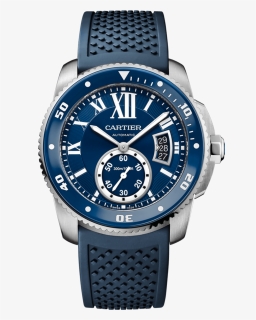 Calibre De Cartier Diver Blue Watch - Calibre De Cartier Blue, HD Png Download, Transparent PNG
