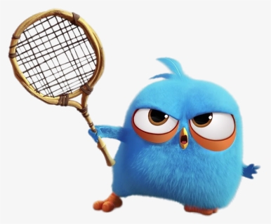 Angry Bird Blue Playing Tennis - Angry Bird Blue Png, Transparent Png, Transparent PNG