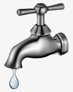 Drawing Of A Water Tap Clipart , Png Download - Water Out Of Faucet Drawing, Transparent Png, Transparent PNG