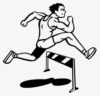 Athlete Vector Hurdle - Drawings Of Hurdle Race, HD Png Download, Transparent PNG