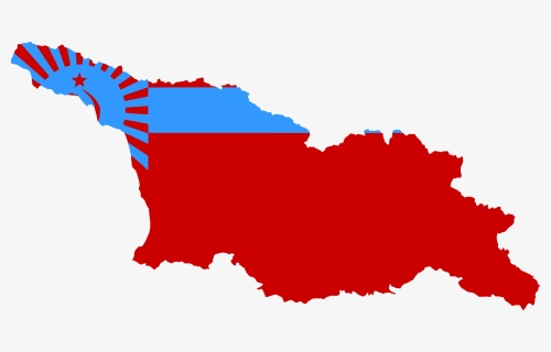 Georgia Flag Clipart Png - Georgia Capital City Map, Transparent Png, Transparent PNG
