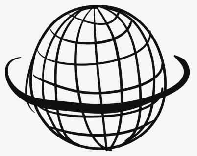 Grid Globe Clipart , Png Download - Black And White Worldwide Globe, Transparent Png, Transparent PNG