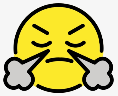 Face With Steam From Nose Emoji On Openmoji, HD Png Download, Transparent PNG