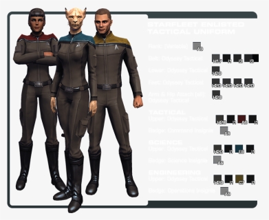 Transparent Star Trek Online Png - Starfleet Uniforms Concept Art, Png Download, Transparent PNG