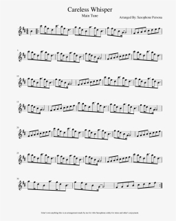 Careless Whisper Sheet Music Composed By Arranged By - Troy's Wedding Bagpipe Sheet Music, HD Png Download, Transparent PNG