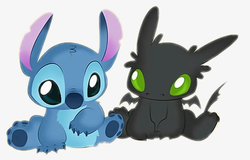 Transparent Dragones Png - Baby Stitch And Baby Toothless, Png Download, Transparent PNG