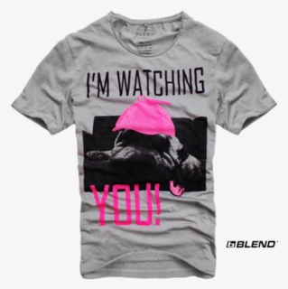 ~blend Dog Smoking Pipe Graphic Printed Tshirt Im Watching - Girl, HD Png Download, Transparent PNG