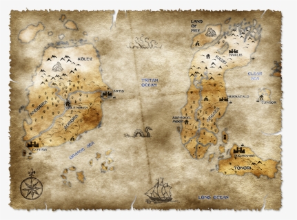 Old Paper Map - Visual Arts, HD Png Download, Transparent PNG