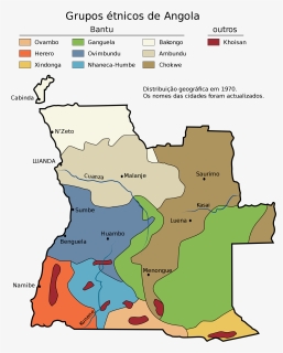 Ethnic Map Of Angola, HD Png Download, Transparent PNG
