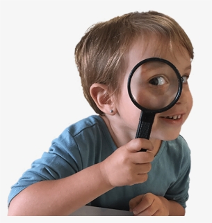 Boy With Magnifying Glass Png, Transparent Png, Transparent PNG