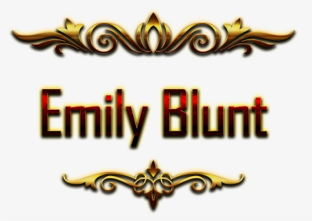 Emily Blunt Decorative Name Png, Transparent Png, Transparent PNG