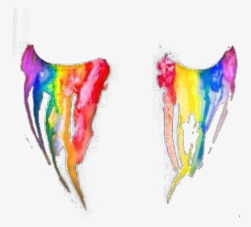 #tear #rainbowtear #colortear #neontear #tearclipart, HD Png Download, Transparent PNG