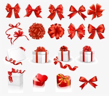 Various Gift Boxes And Bow Png, Transparent Png, Transparent PNG