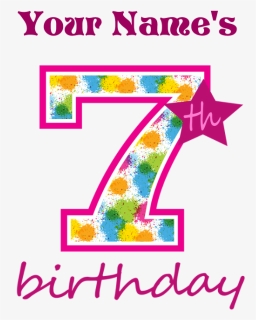 Happy 7th Birthday Png , Png Download, Transparent Png, Transparent PNG