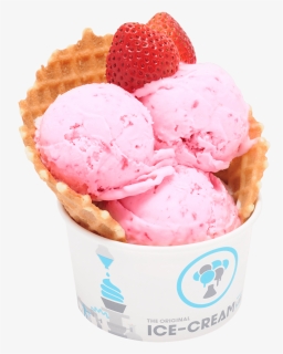 Transparent Strawberry Ice Cream Png, Png Download, Transparent PNG