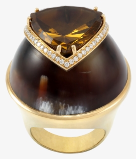 18kt Gold Ring With Uphondo Citrus And Little Diamonds, HD Png Download, Transparent PNG