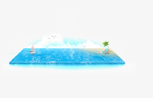 Beach Cartoon Transparent, HD Png Download, Transparent PNG