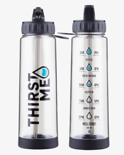 Black Thirstme Water Tracker Bottle, HD Png Download, Transparent PNG