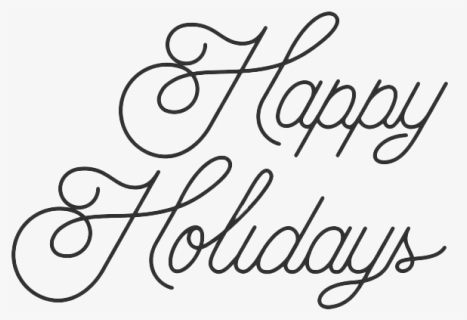 Calligraphy Happy Holidays Background Png, Transparent Png, Transparent PNG