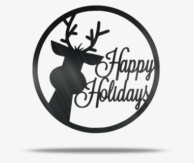 Happy Holidays Reindeer Steel Wall Sign, HD Png Download, Transparent PNG