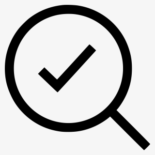 Check Mark Ok Approved Good Magnifier Look Find, HD Png Download, Transparent PNG