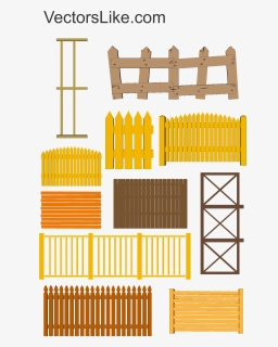Wooden Fence Vector Free Vectors Like, HD Png Download, Transparent PNG