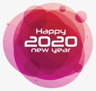 Transparent New-year Pink Text Logo For Happy New Year, HD Png Download, Transparent PNG