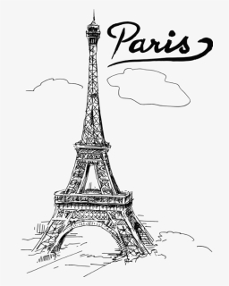 Drawing Paris Eiffel Tower Art Clipart , Png Download, Transparent Png, Transparent PNG