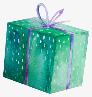 Hand Painted Square Big Gift Box Transparent, HD Png Download, Transparent PNG