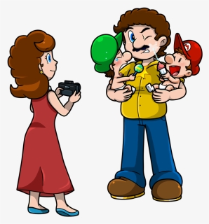 Marco, Luise, Baby Mario, And Baby Luigi, HD Png Download, Transparent PNG