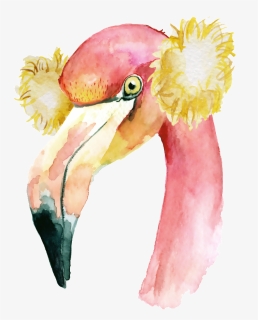 The Hand-painted Flamingo Png Transparent Material, Png Download, Transparent PNG