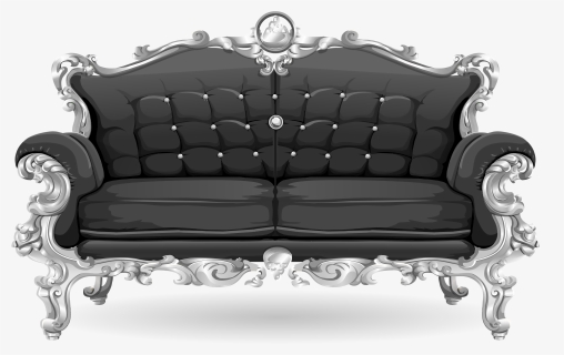 Baroque Sofa From Glitch Clip Arts, HD Png Download, Transparent PNG