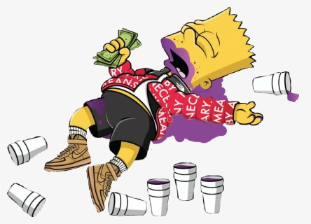 Bart Simpson Supreme Lean , Png Download, Transparent Png, Transparent PNG