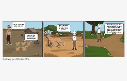 Old Man And Squirrels Storyboard By Ccbf46ec, HD Png Download, Transparent PNG