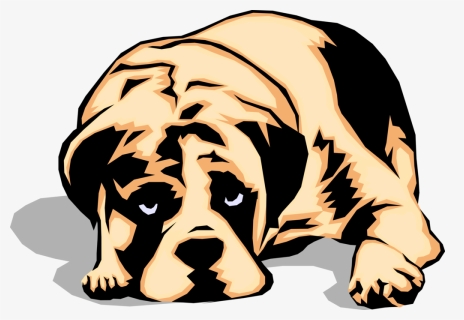 Vector Illustration Of Sad Looking Family Pet Puppy, HD Png Download, Transparent PNG