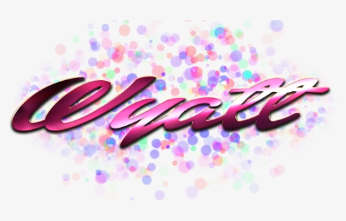 Wyatt Name Logo Bokeh Png, Transparent Png, Transparent PNG