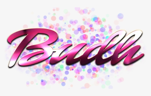 Budh Name Logo Bokeh Png, Transparent Png, Transparent PNG