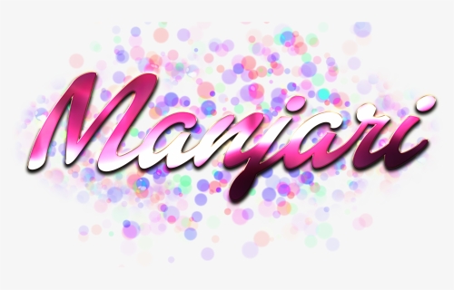 Manjari Name Logo Bokeh Png, Transparent Png, Transparent PNG