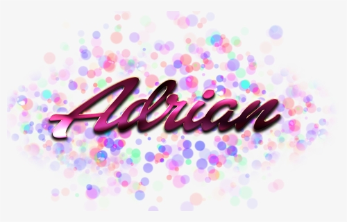 Adrian Name Logo Bokeh Png, Transparent Png, Transparent PNG