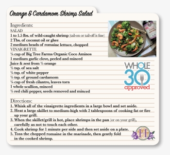 Orange & Cardamom Shrimp Salad, HD Png Download, Transparent PNG